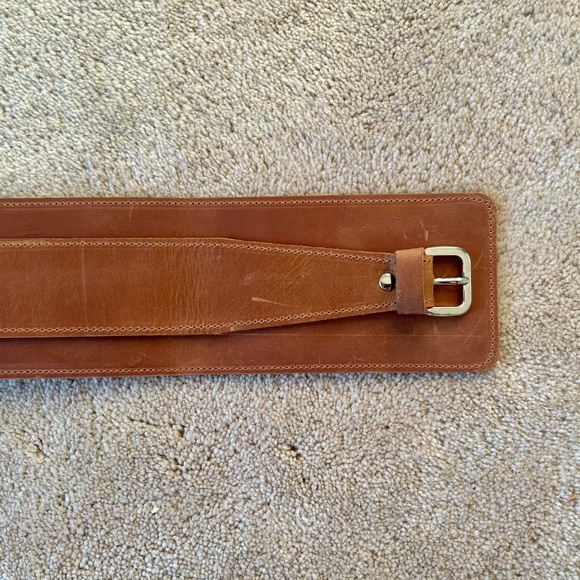 *NEW* Genuine Leather Wide Corset Belt with O Ring 28.5” to 32” Size Small - Picture 10 of 13